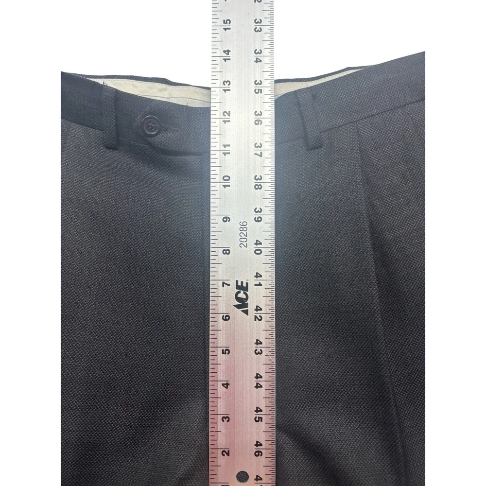 Pazoni Italy 36x32 Charcoal Dress Suit Pants Trousers Wool Pleated‎ High Waisted